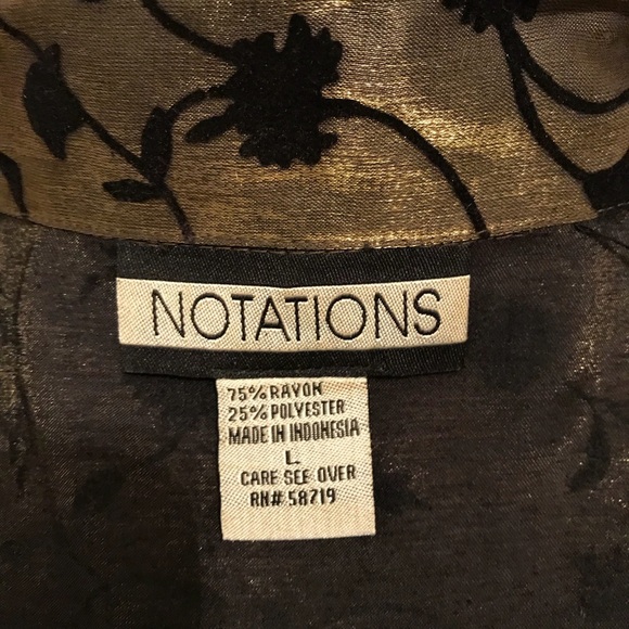 🧨SALE 3/$25‼️ Notations Golden Flocked “Boyfriend” Shirt - Picture 4 of 4